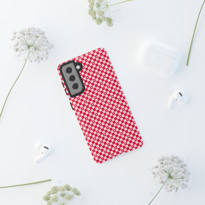 Red Checkerboard Heart Phone Case