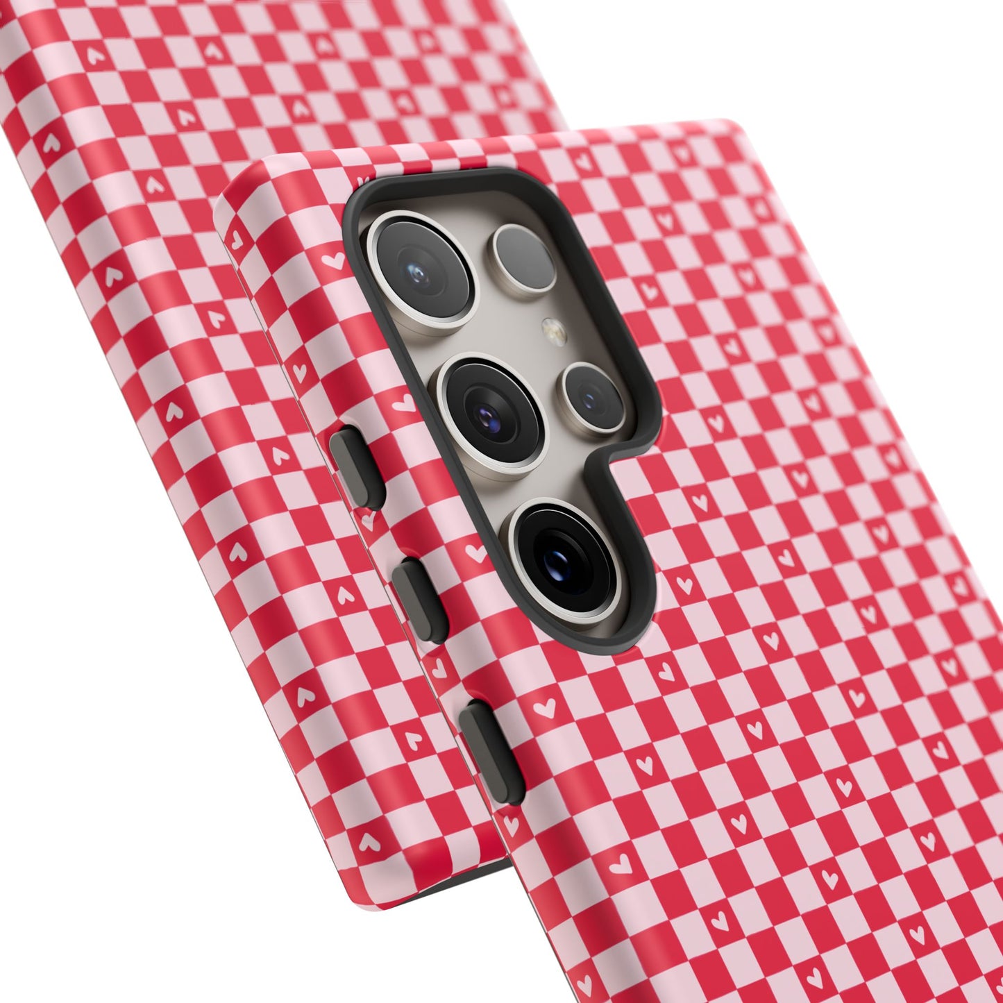 Red Checkerboard Heart Phone Case