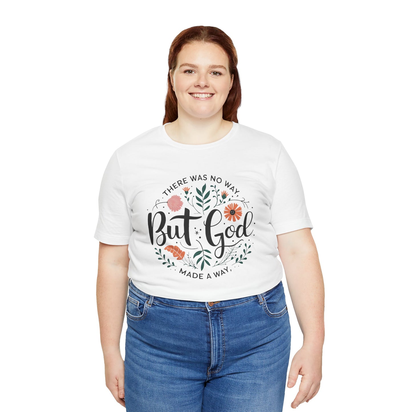 Inspirational Short Sleeve Tee - "But God Made a Way" | Unisex Jersey T-Shirt
