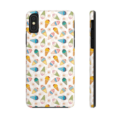 Princess Themed Colorful Ice Cream Tough Phone Cases - Fun, Giftable, Summer Vibe, Durable Protection for Your Device, Perfect for Food Lovers, Bright