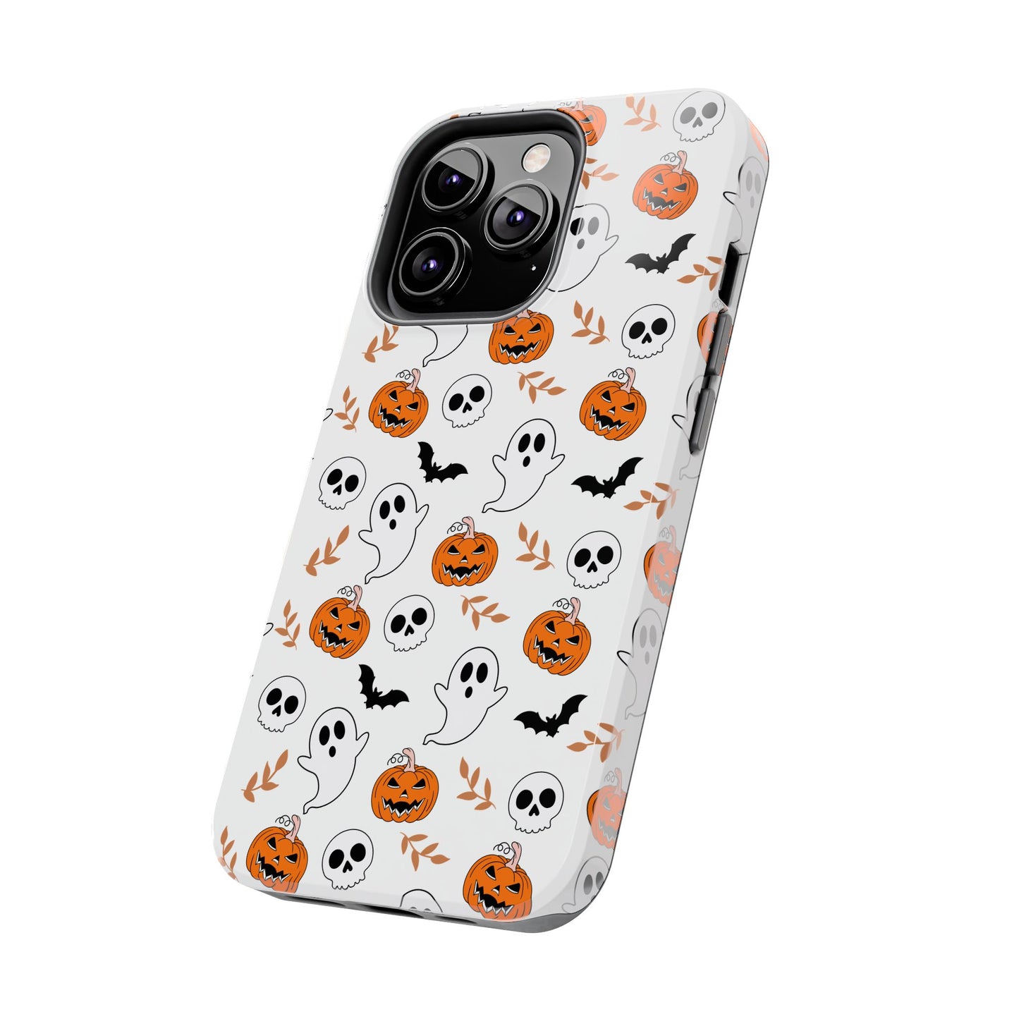 Halloween Themed Tough Phone Cases, Spooky Ghosts & Skulls, Perfect for Fall Decor, Unique Gift for Halloween Lovers, Fun Pumpkin Design