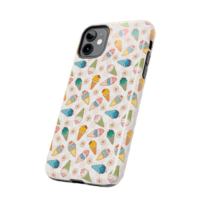 Princess Themed Colorful Ice Cream Tough Phone Cases - Fun, Giftable, Summer Vibe, Durable Protection for Your Device, Perfect for Food Lovers, Bright