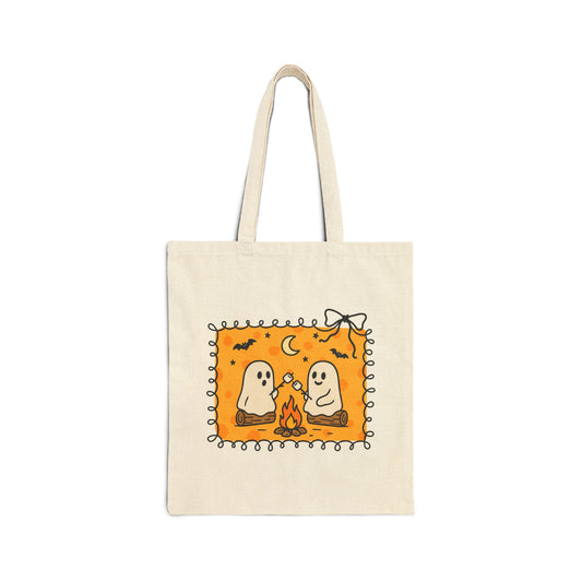 Cute Halloween Ghosts Tote Bag, Eco-Friendly Shopper, Fall Vibes, Gift for Witchy Friends, Spooky Season Bag