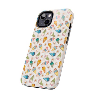 Princess Themed Colorful Ice Cream Tough Phone Cases - Fun, Giftable, Summer Vibe, Durable Protection for Your Device, Perfect for Food Lovers, Bright