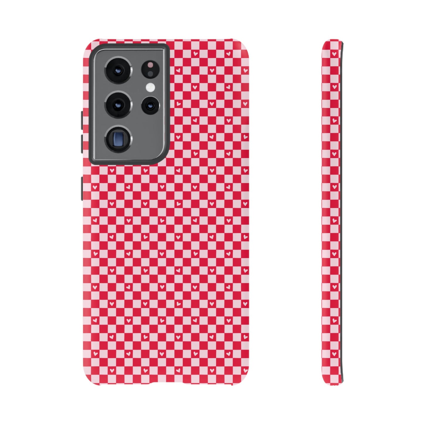 Red Checkerboard Heart Phone Case