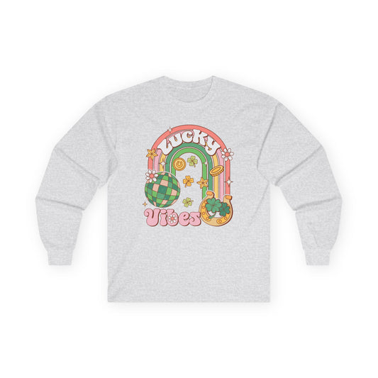 Long Sleeve Tee - Lucky Vibes St Patty's Day
