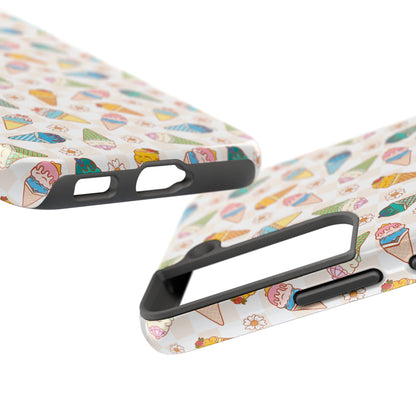 Princess Themed Colorful Ice Cream Tough Phone Cases - Fun, Giftable, Summer Vibe, Durable Protection for Your Device, Perfect for Food Lovers, Bright