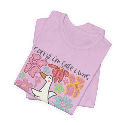 Floral Apology Tee - Unisex Jersey Short Sleeve T-Shirt with Playful Design