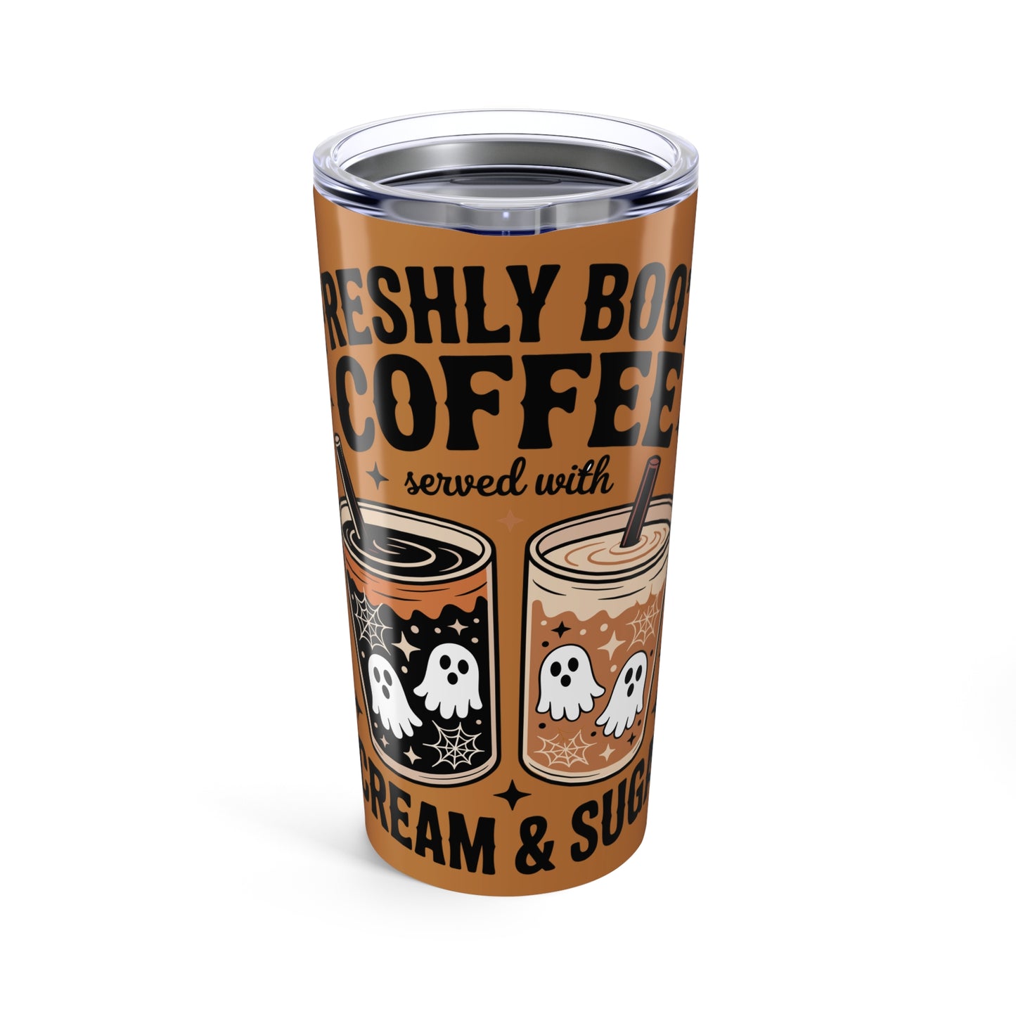 Ghostly Coffee Tumbler, Spooky Drinkware, Halloween Mug, Gift for Coffee Lovers, Fall Vibes, Travel Tumbler, Customizable
