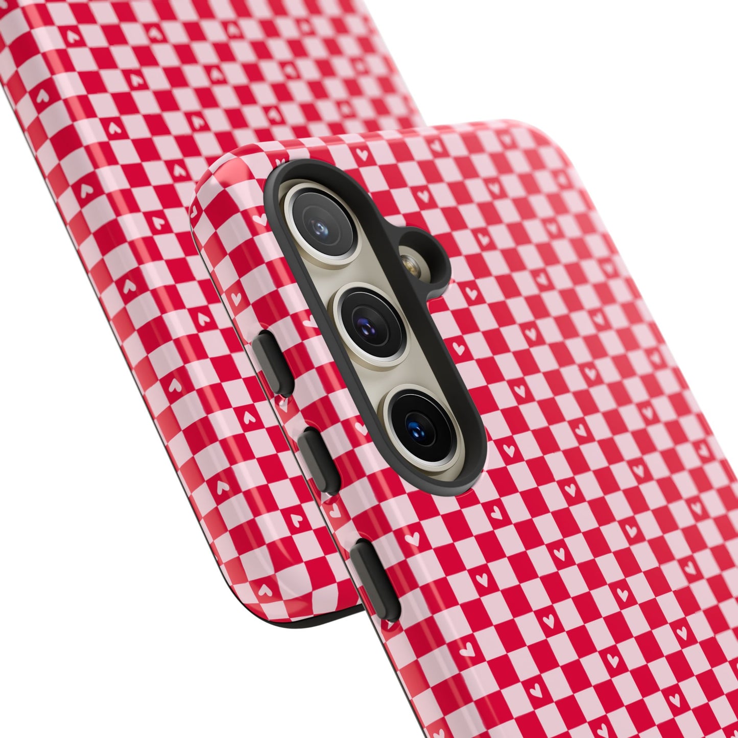 Red Checkerboard Heart Phone Case