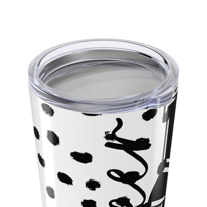 Stylish 20oz Tumbler with Polka Dot Design - Perfect for Gifts, Coffee Lovers, Daily Hydration, Travel Mugs, Unique Drinkware