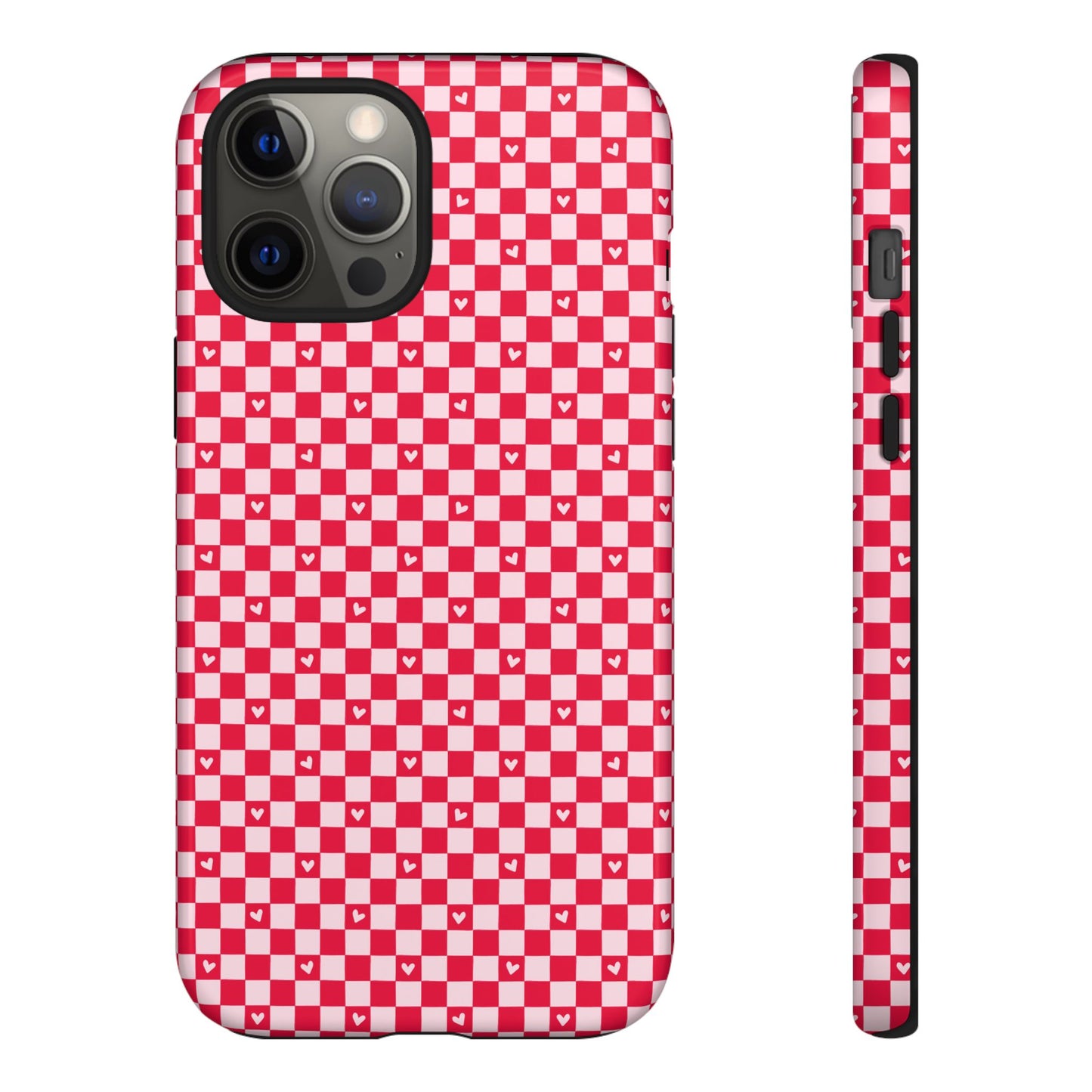 Red Checkerboard Heart Phone Case