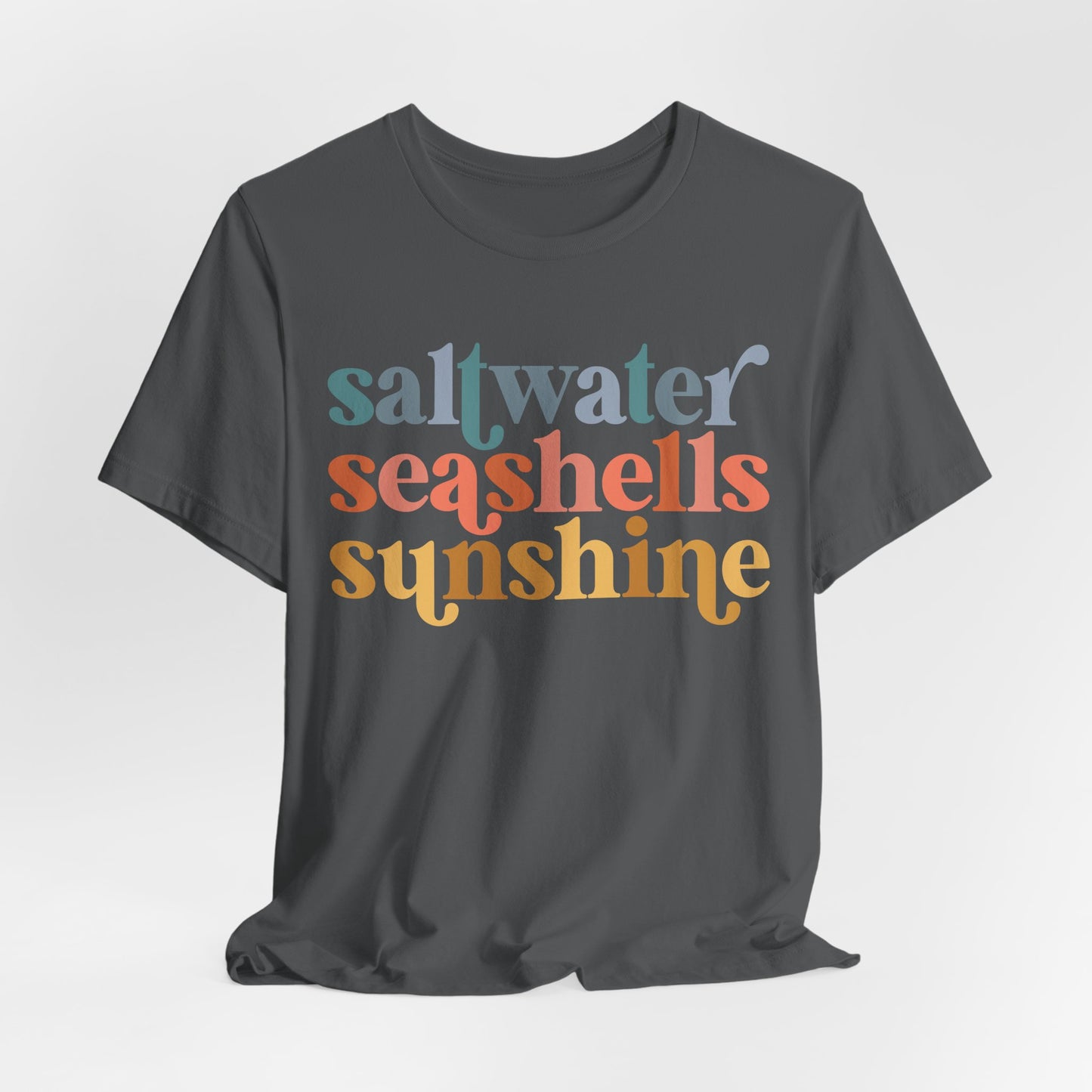 Coastal Vibes Unisex Jersey Tee - Saltwater Seashells Sunshine Design