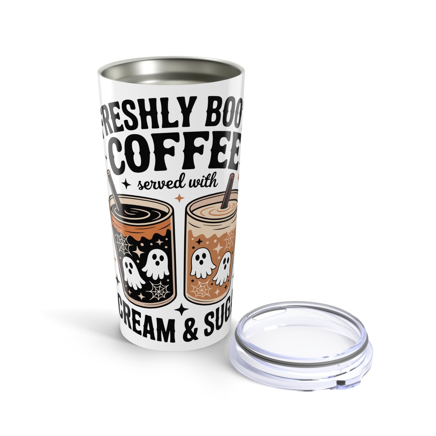 Ghostly Coffee Tumbler 20oz | Perfect for Haunted Gatherings, Coffee Lovers, Halloween Decor, Gift for Friends, Celebrations & More