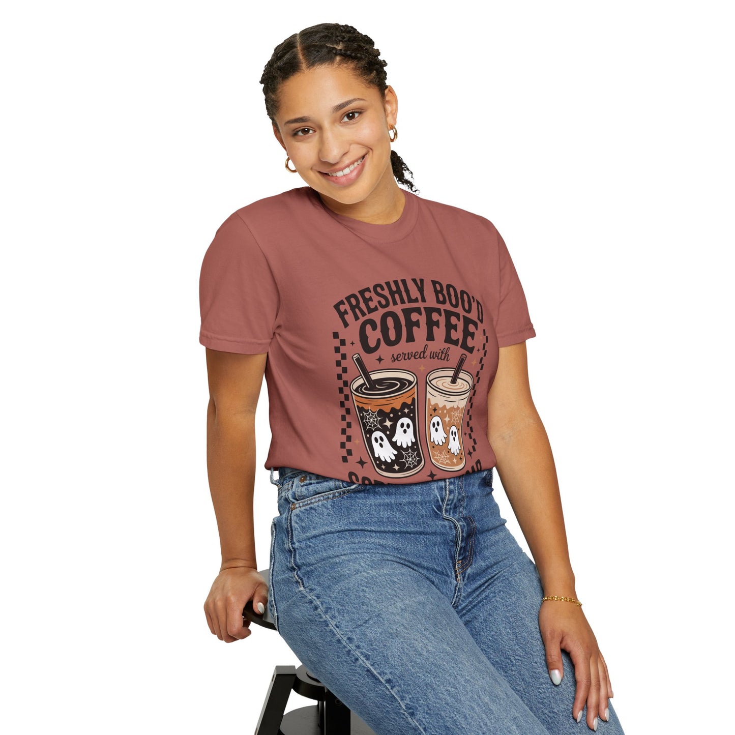 Coffee Themed Unisex T-Shirt - Freshly Boo'd Design for Halloween, Great for Fall, Gift for Coffee Lovers, Perfect for Casual Wear, [...]