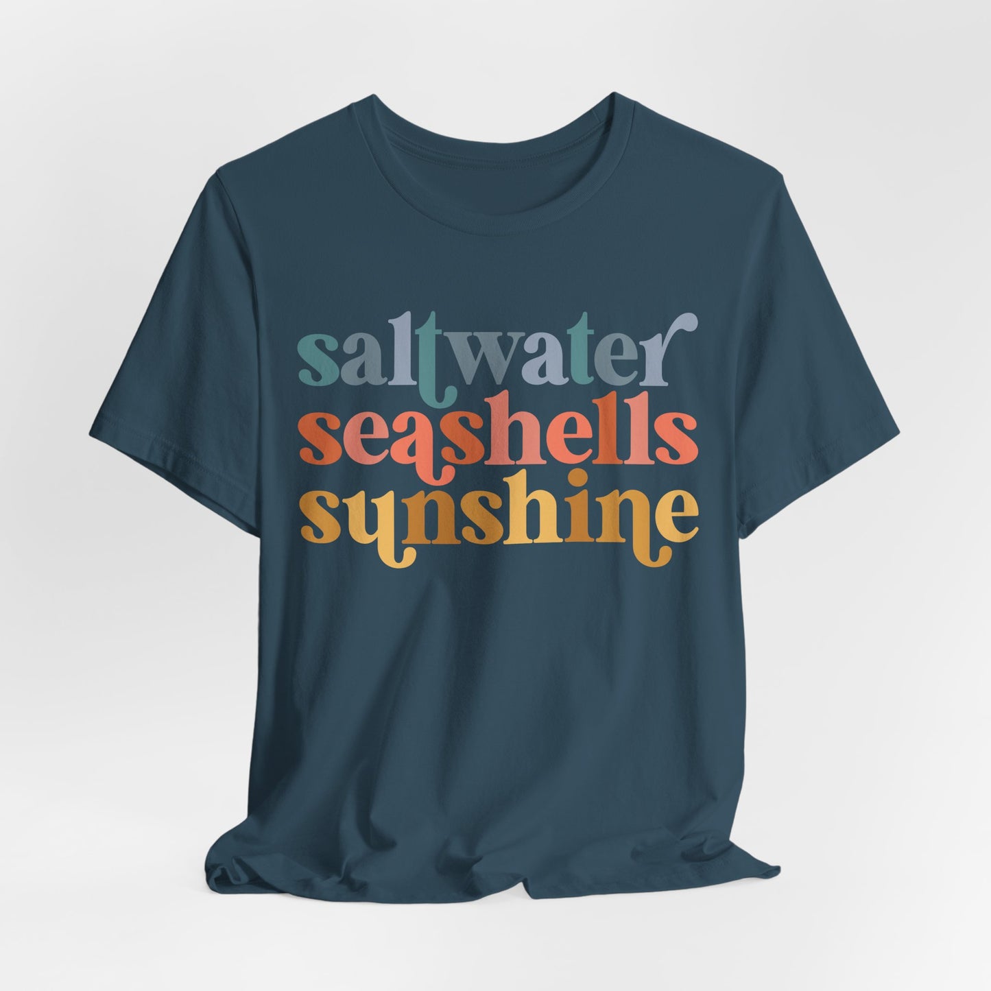 Coastal Vibes Unisex Jersey Tee - Saltwater Seashells Sunshine Design