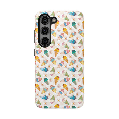Princess Themed Colorful Ice Cream Tough Phone Cases - Fun, Giftable, Summer Vibe, Durable Protection for Your Device, Perfect for Food Lovers, Bright