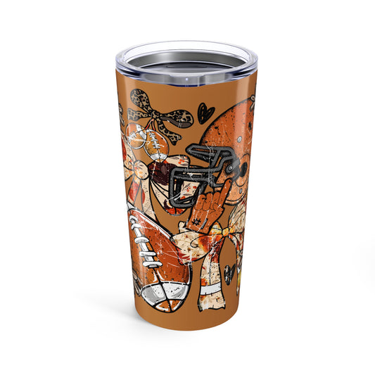 Football Lover's Tumbler - 20oz Stainless Steel Travel Mug for Game Day, Sports Gifts, Tailgate Accessories, Fal