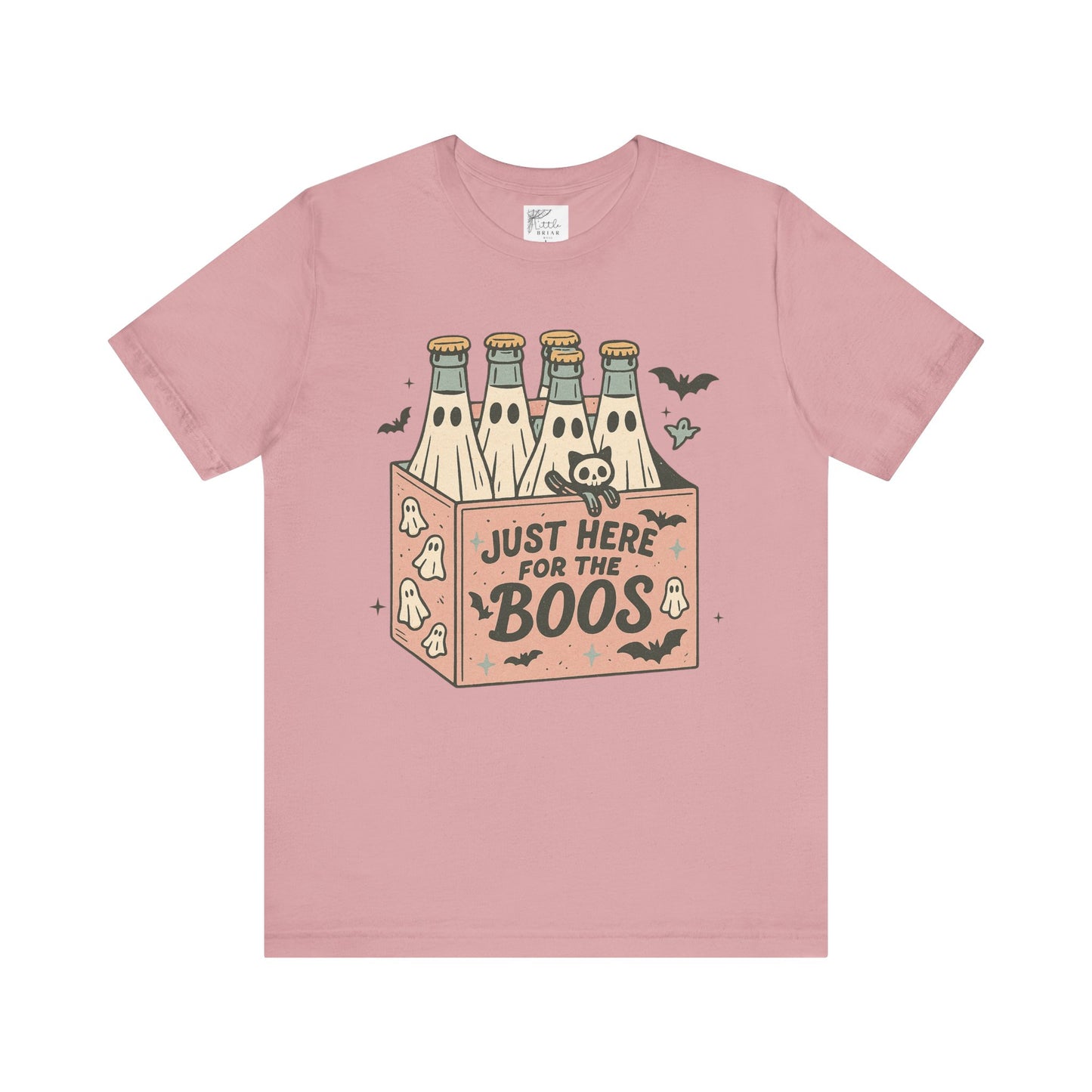 Halloween Vibes Unisex Tee - Just Here for the Boos, Fun Halloween Shirt, Party Wear, Gag Gift, Ghostly Spirit Classy Wear