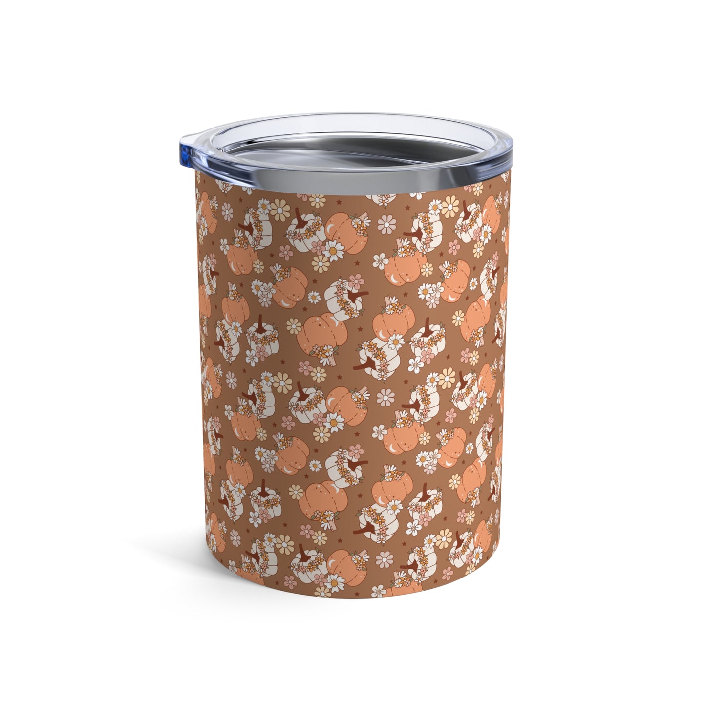 Muted Fall Pumpkin Tumbler, 10 oz - Autumn Beverage Cup for Pumpkin Lovers, Thanksgiving Gift, Coffee Lover Mug, Halloween Decor, Harvest
