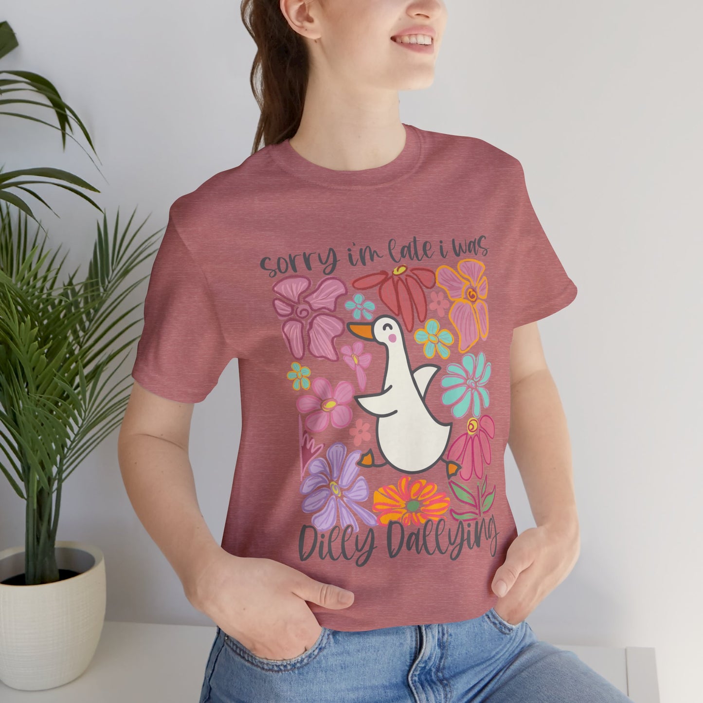 Floral Apology Tee - Unisex Jersey Short Sleeve T-Shirt with Playful Design
