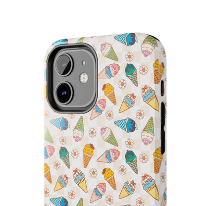Princess Themed Colorful Ice Cream Tough Phone Cases - Fun, Giftable, Summer Vibe, Durable Protection for Your Device, Perfect for Food Lovers, Bright