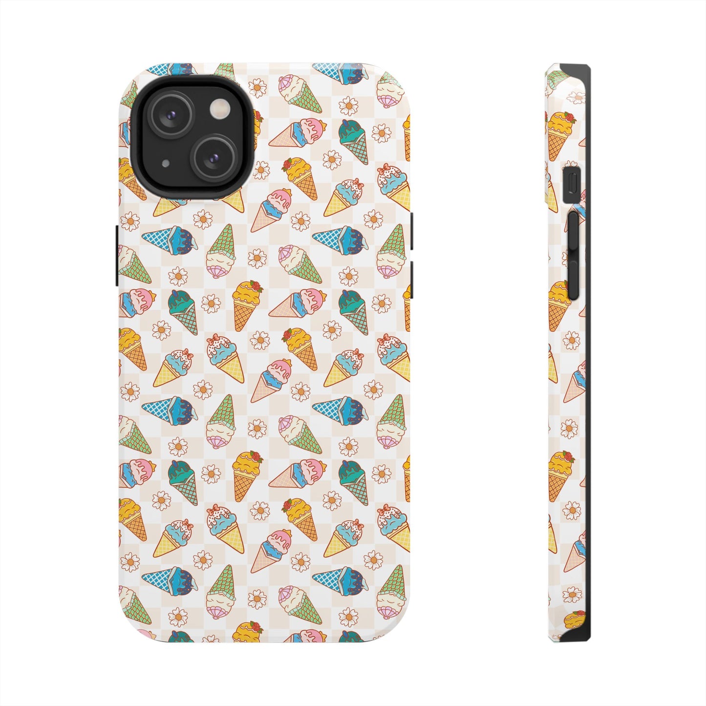 Princess Themed Colorful Ice Cream Tough Phone Cases - Fun, Giftable, Summer Vibe, Durable Protection for Your Device, Perfect for Food Lovers, Bright