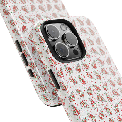 Christmas Tree Cake Tough Case – Classic White Holiday Cover for iPhone & Samsung