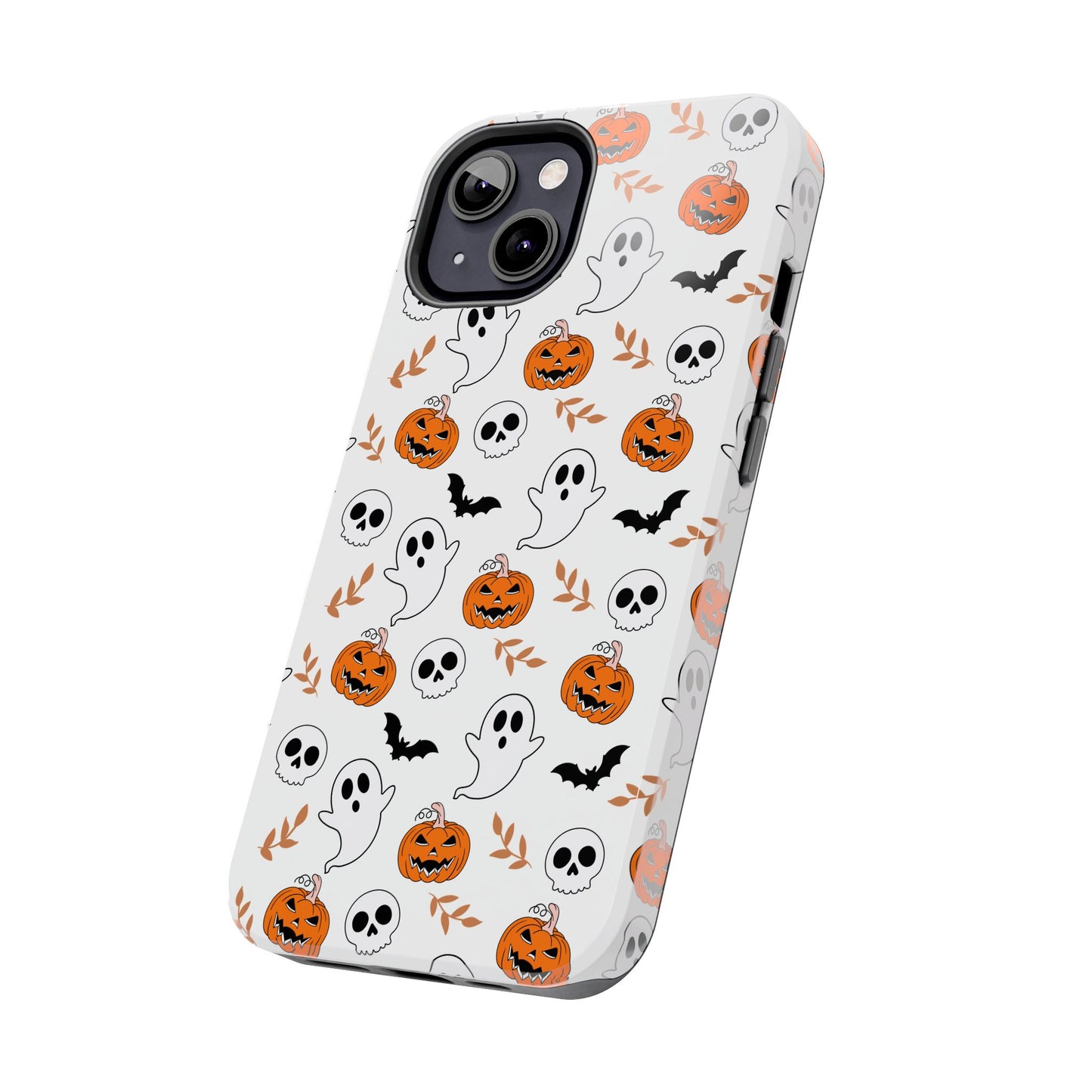 Halloween Themed Tough Phone Cases, Spooky Ghosts & Skulls, Perfect for Fall Decor, Unique Gift for Halloween Lovers, Fun Pumpkin Design