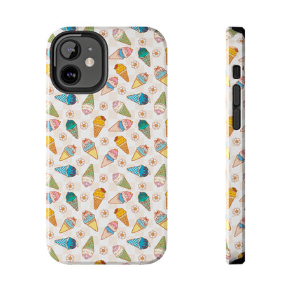Princess Themed Colorful Ice Cream Tough Phone Cases - Fun, Giftable, Summer Vibe, Durable Protection for Your Device, Perfect for Food Lovers, Bright