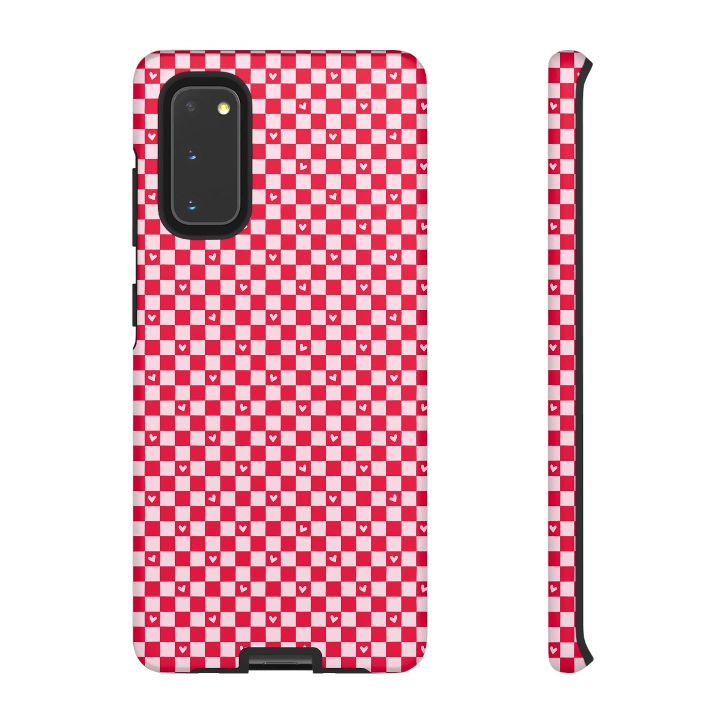 Red Checkerboard Heart Phone Case