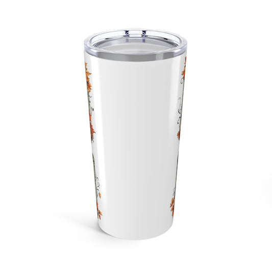 Autumn-Themed 20oz Tumbler with Pumpkin and Goose Design, Fall Drinkware, Thanksgiving Gift, Seasonal Mug, Cozy Decor, Hoppy Fall Tumbler