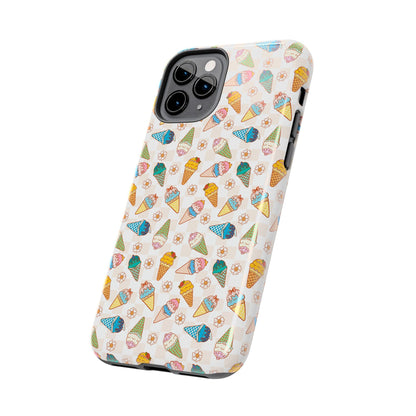 Princess Themed Colorful Ice Cream Tough Phone Cases - Fun, Giftable, Summer Vibe, Durable Protection for Your Device, Perfect for Food Lovers, Bright