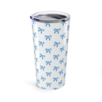 Charming Bow Pattern Tumbler | Cute Travel Mug, Stylish Gift, Party Favor, Personalized Drinkware, Bridal Shower