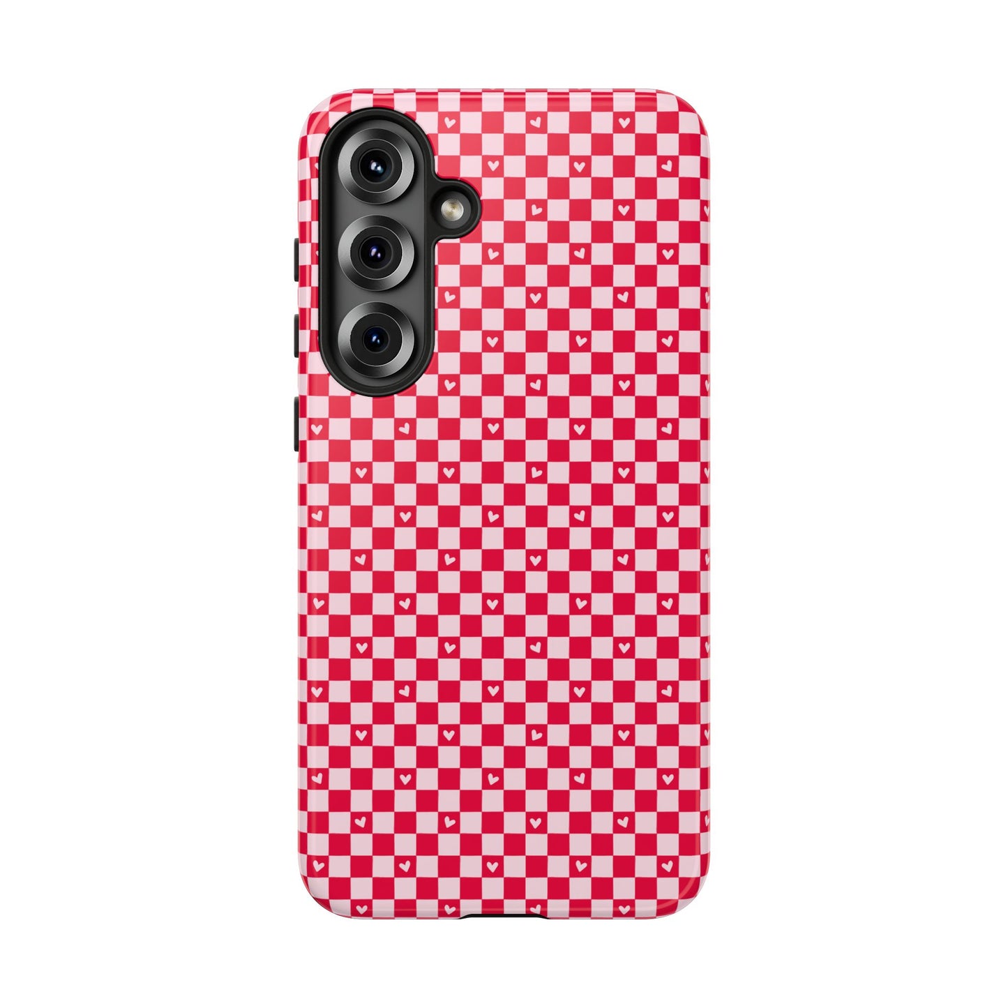 Red Checkerboard Heart Phone Case