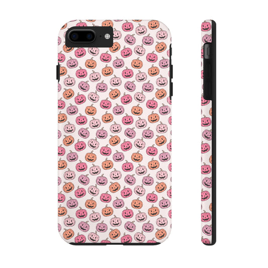 Cute Pumpkin Pattern Tough Phone Cases | Fall Decor, Halloween Accessories, Gifts for Her, Trendy Phone Protection