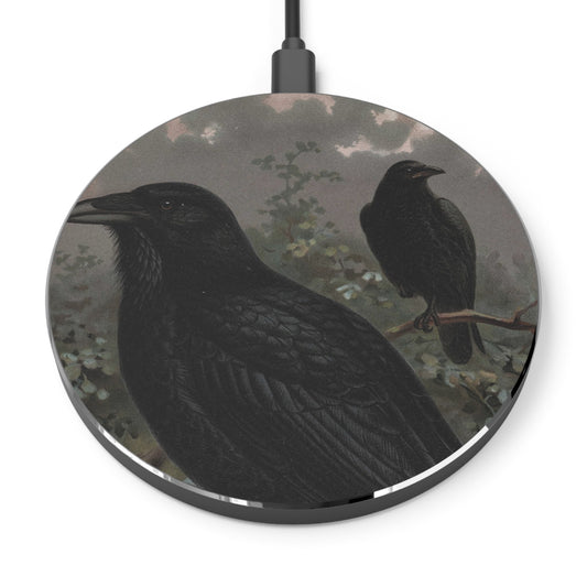 Black Bird Wireless Charger, Crow Wireless Charger, Raven Wireless Charger