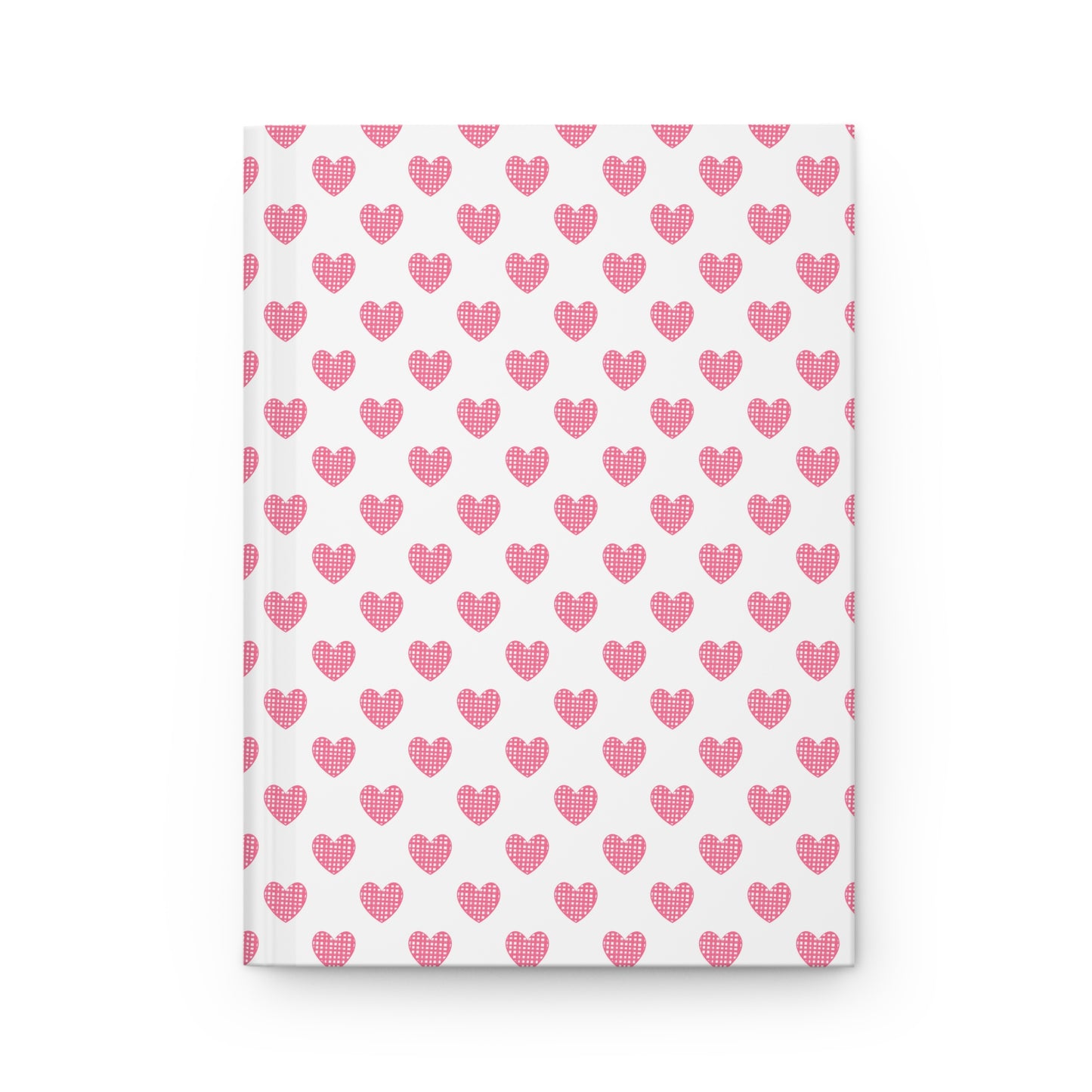 Pink Heart Pattern Hardcover Journal