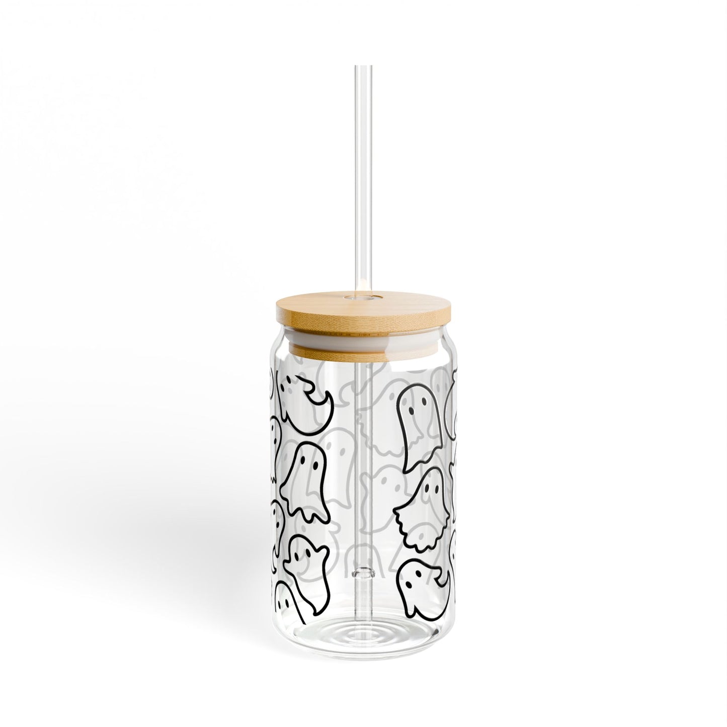 Ghost-Themed Sipper Glass, 16oz – Perfect for Halloween, Spirit Enthusiasts, or Everyday Use, Eco-Friendly Mason Jar, Fun Drinkware, [...]