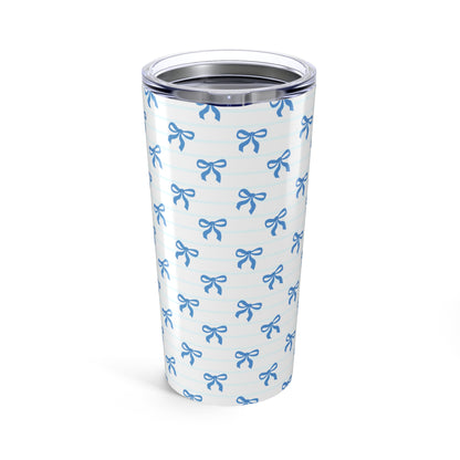 Charming Bow Pattern Tumbler | Cute Travel Mug, Stylish Gift, Party Favor, Personalized Drinkware, Bridal Shower