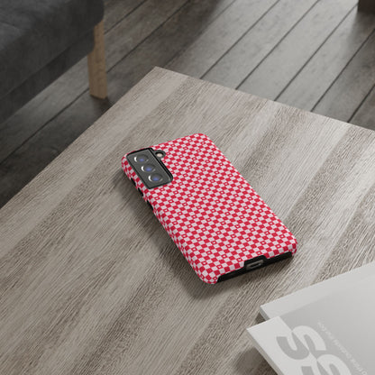 Red Checkerboard Heart Phone Case