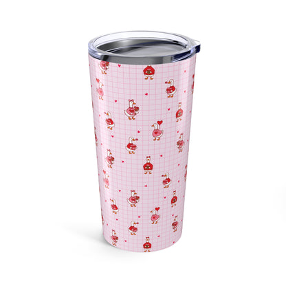 20oz Pink Valentine's Geese Tumbler