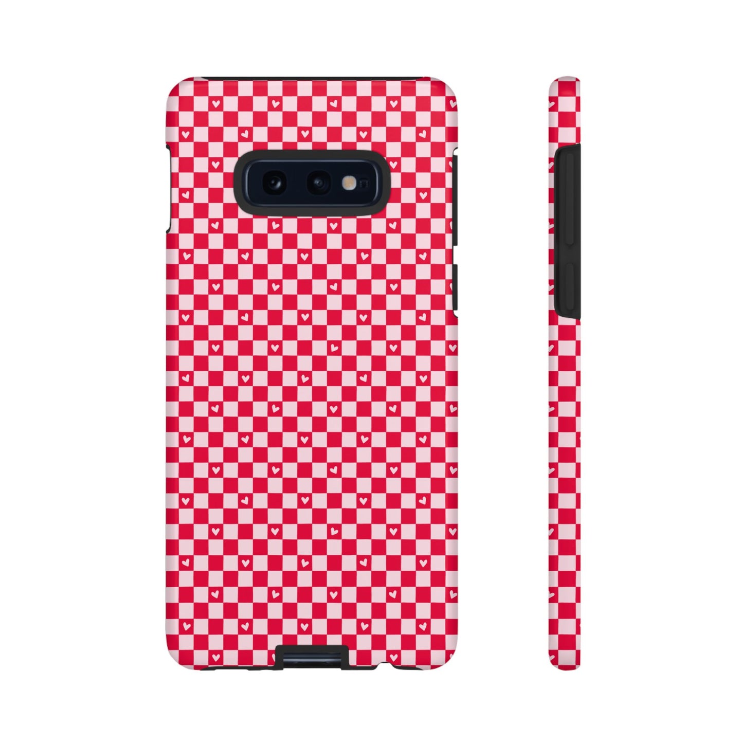 Red Checkerboard Heart Phone Case