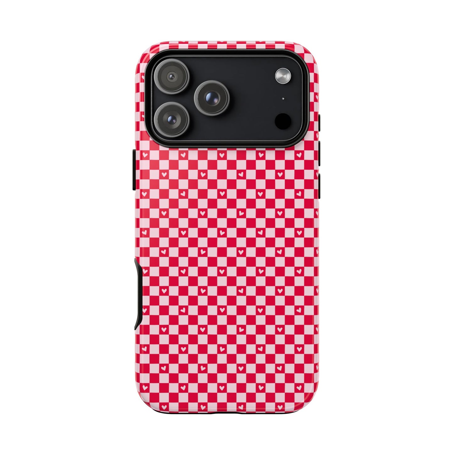 Red Checkerboard Heart Phone Case