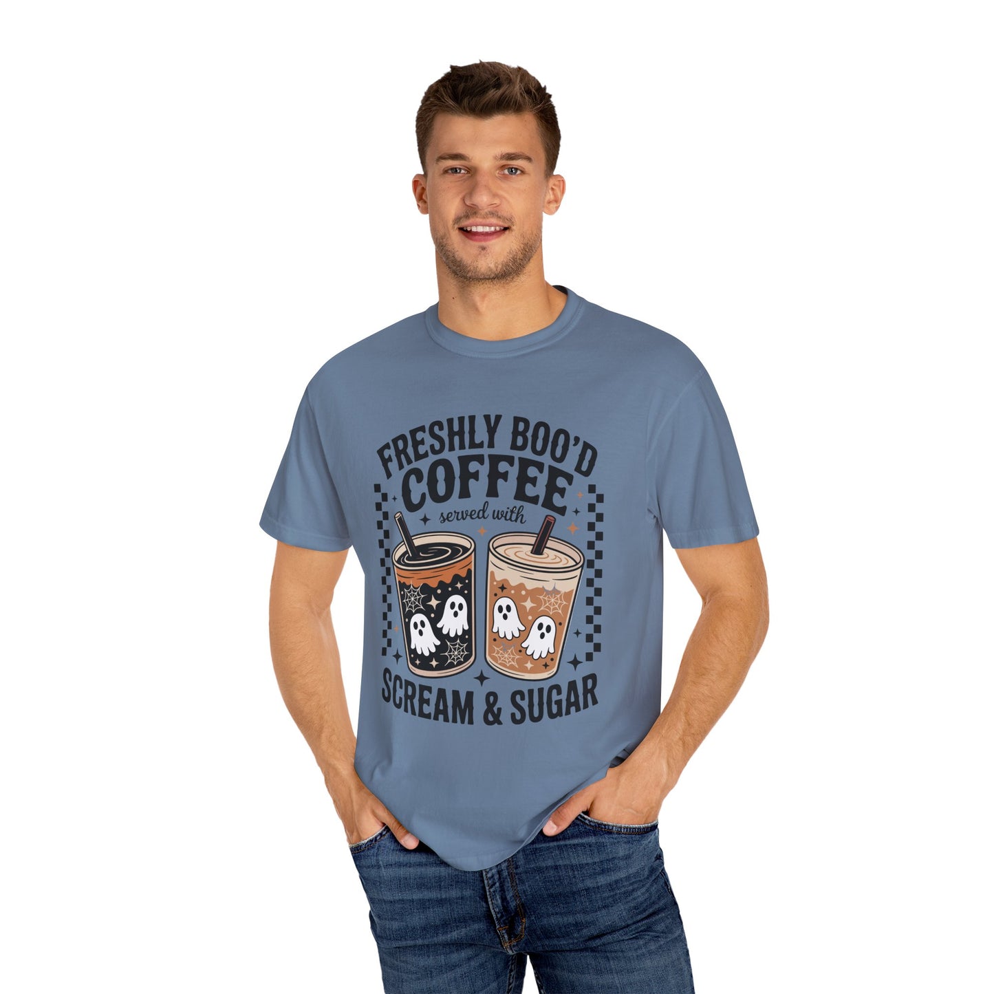 Coffee Themed Unisex T-Shirt - Freshly Boo'd Design for Halloween, Great for Fall, Gift for Coffee Lovers, Perfect for Casual Wear, [...]