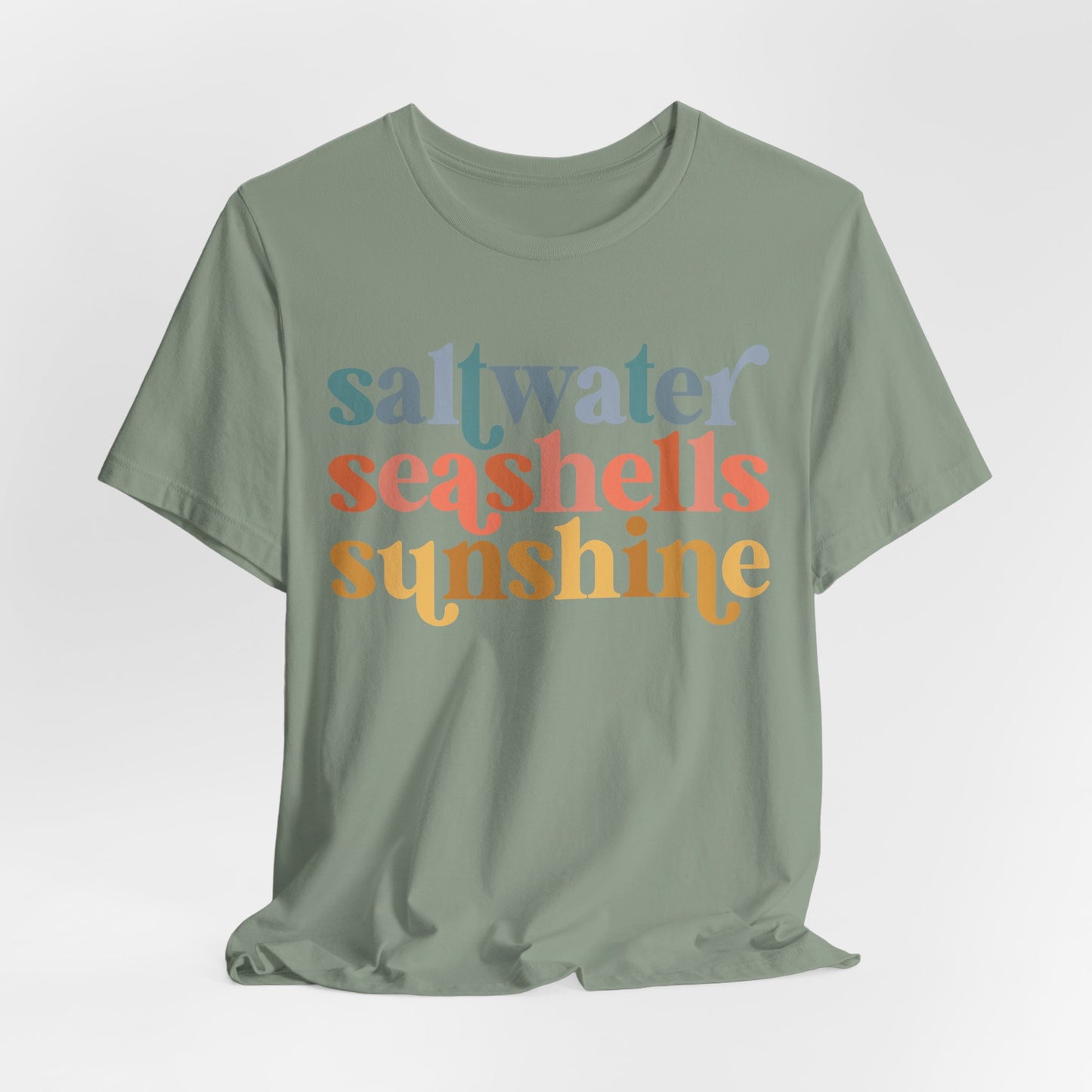 Coastal Vibes Unisex Jersey Tee - Saltwater Seashells Sunshine Design