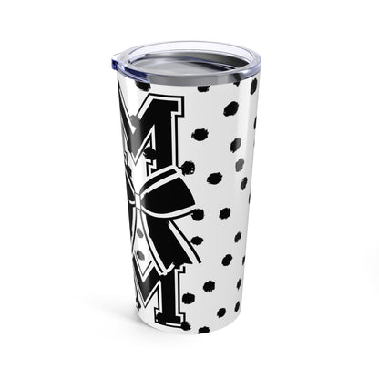 Stylish 20oz Tumbler with Polka Dot Design - Perfect for Gifts, Coffee Lovers, Daily Hydration, Travel Mugs, Unique Drinkware