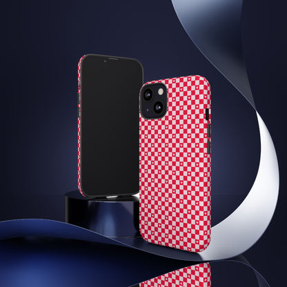 Red Checkerboard Heart Phone Case