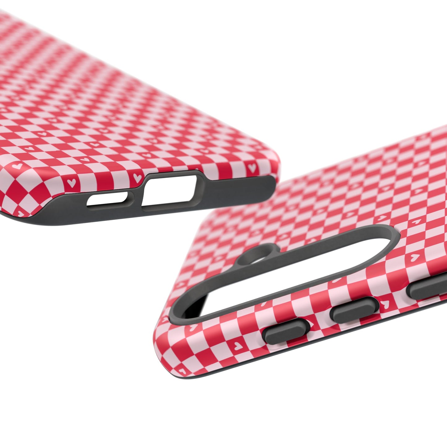 Red Checkerboard Heart Phone Case