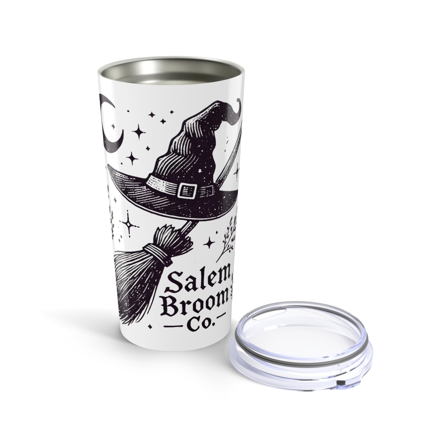 Salem Broom Co. Witchy 20oz Tumbler, Travel Mug, Halloween Gift, Witch Lover Cup, Spooky Drinkware, Fall Decor